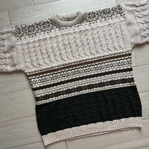 Vintage Fieldmaster Cable Knit Sweater Men‎ Size XL Made In USA Outdoor Crewneck